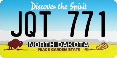 ND license plate JQT771