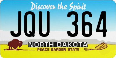 ND license plate JQU364