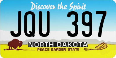 ND license plate JQU397