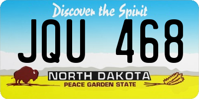 ND license plate JQU468