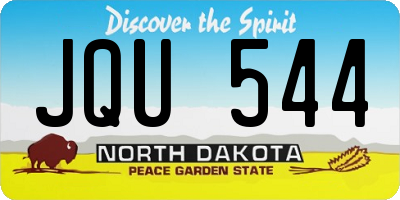 ND license plate JQU544