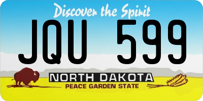 ND license plate JQU599