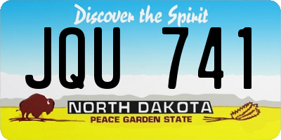 ND license plate JQU741