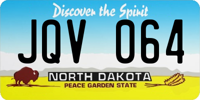 ND license plate JQV064