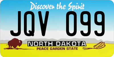 ND license plate JQV099