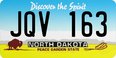 ND license plate JQV163