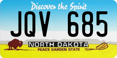 ND license plate JQV685