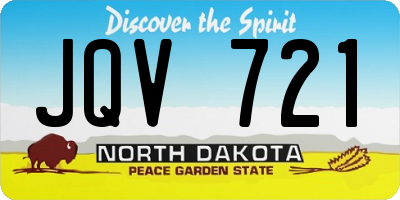 ND license plate JQV721