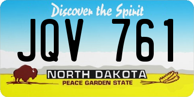 ND license plate JQV761