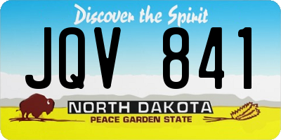 ND license plate JQV841