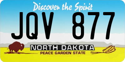 ND license plate JQV877