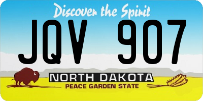 ND license plate JQV907