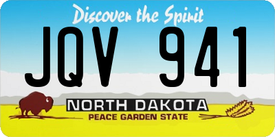 ND license plate JQV941
