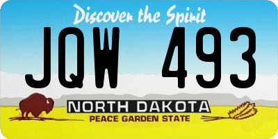 ND license plate JQW493