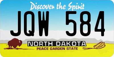 ND license plate JQW584