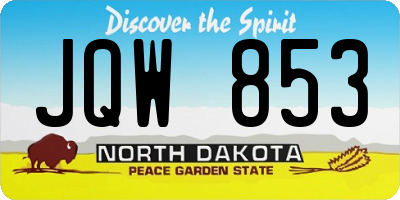 ND license plate JQW853