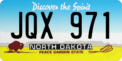 ND license plate JQX971