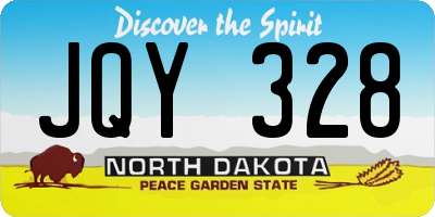 ND license plate JQY328