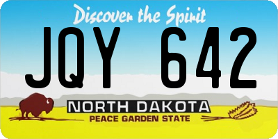 ND license plate JQY642