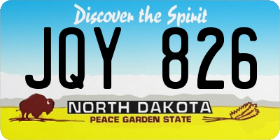 ND license plate JQY826
