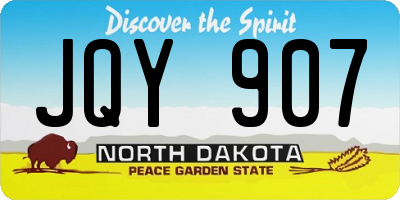 ND license plate JQY907