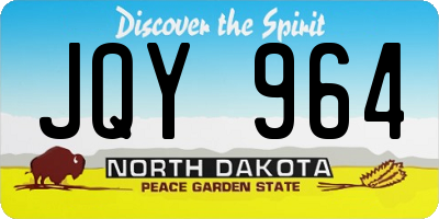 ND license plate JQY964