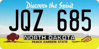 ND license plate JQZ685