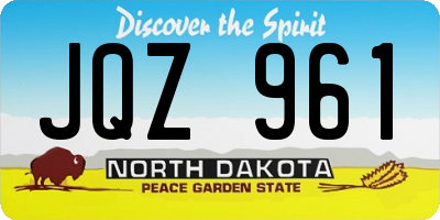 ND license plate JQZ961