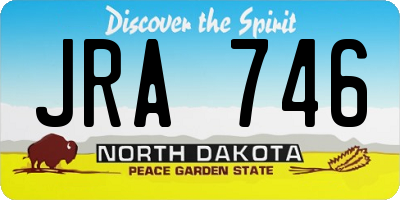 ND license plate JRA746