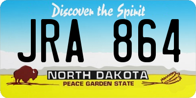 ND license plate JRA864