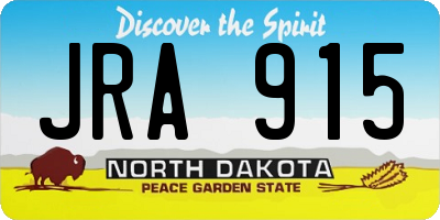 ND license plate JRA915