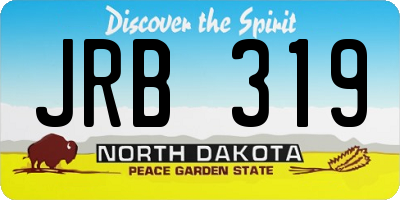 ND license plate JRB319