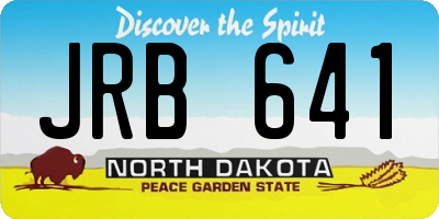 ND license plate JRB641