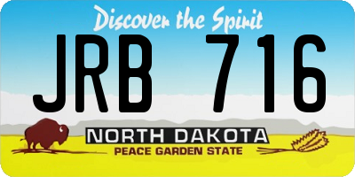 ND license plate JRB716