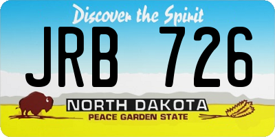 ND license plate JRB726
