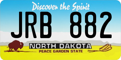 ND license plate JRB882