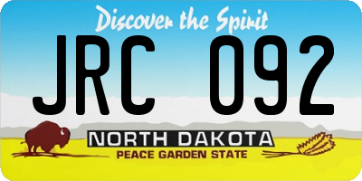 ND license plate JRC092
