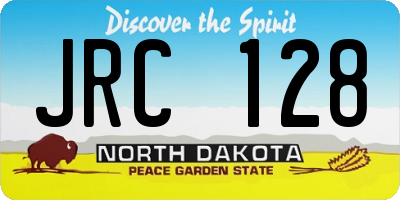 ND license plate JRC128