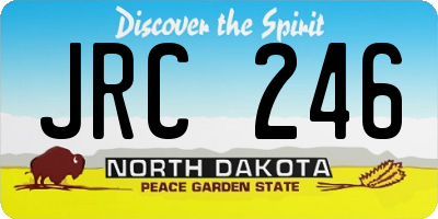 ND license plate JRC246