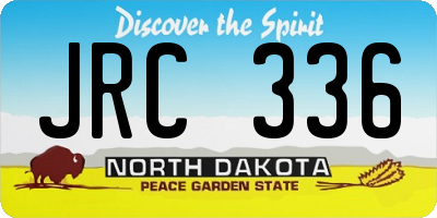 ND license plate JRC336