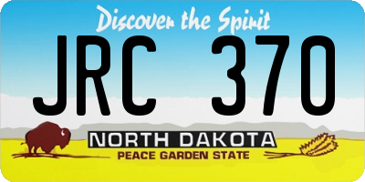 ND license plate JRC370