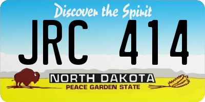 ND license plate JRC414