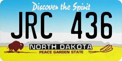 ND license plate JRC436