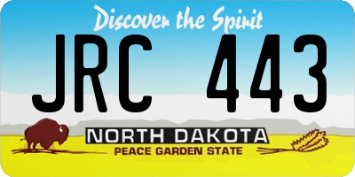 ND license plate JRC443