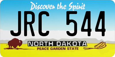 ND license plate JRC544
