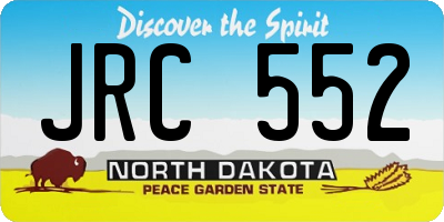 ND license plate JRC552