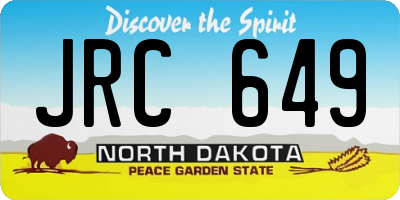 ND license plate JRC649