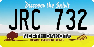 ND license plate JRC732