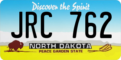ND license plate JRC762