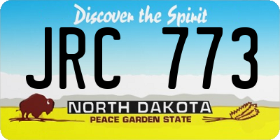 ND license plate JRC773